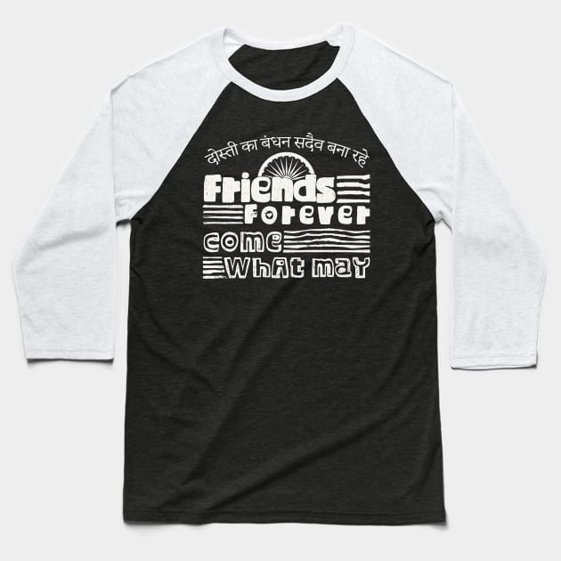 Happy Friendship Day Baseball T-Shirt by Pictozoic